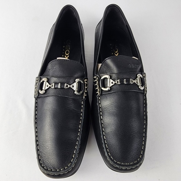 Geox Respira Leather Horse Bit Driving Loafers Shoes EU 43/ US 10 -No Creasing - Picture 4 of 13
